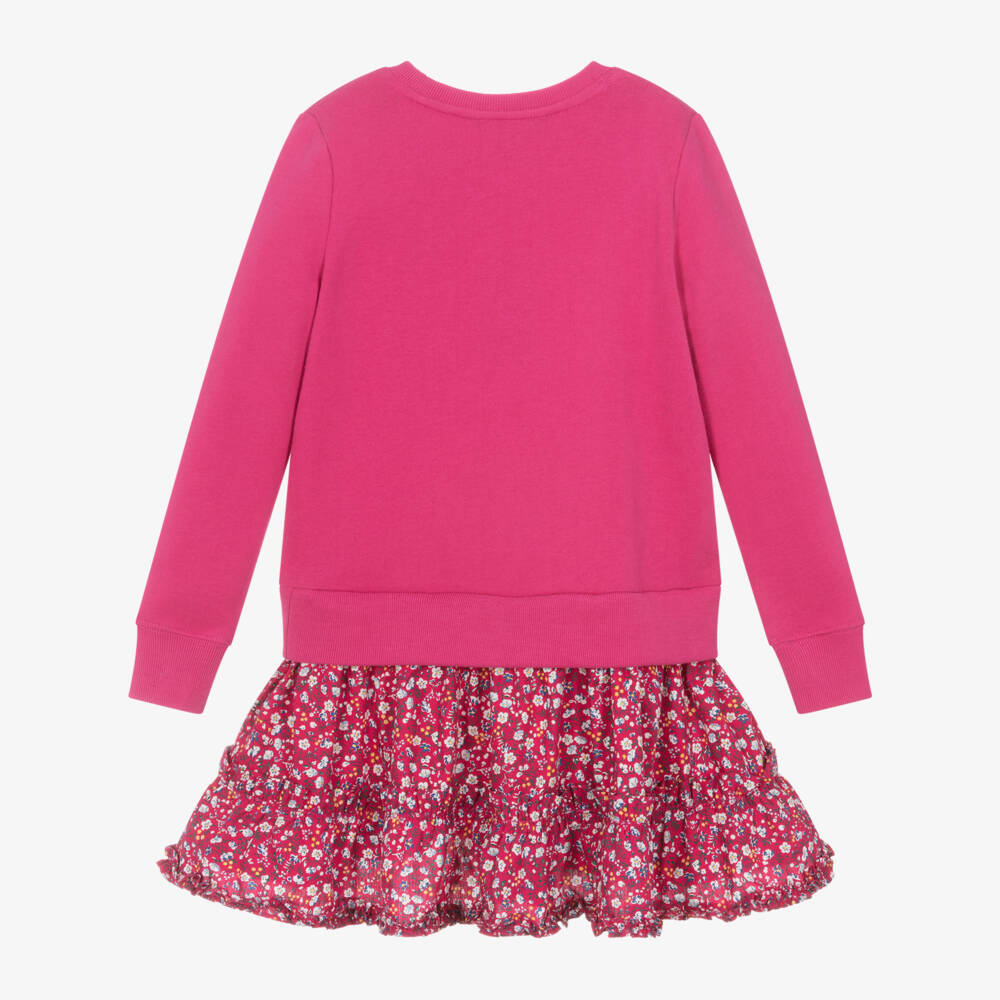 Ralph Lauren-Girls Fuchsia Sweatshirt Dress | Childrensalon Outlet