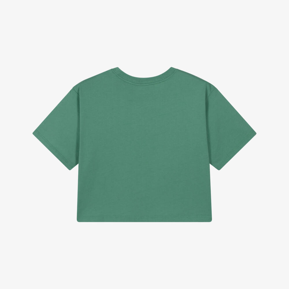 Ralph Lauren-Зеленая хлопковая футболка свободного кроя для девочек | Childrensalon Outlet