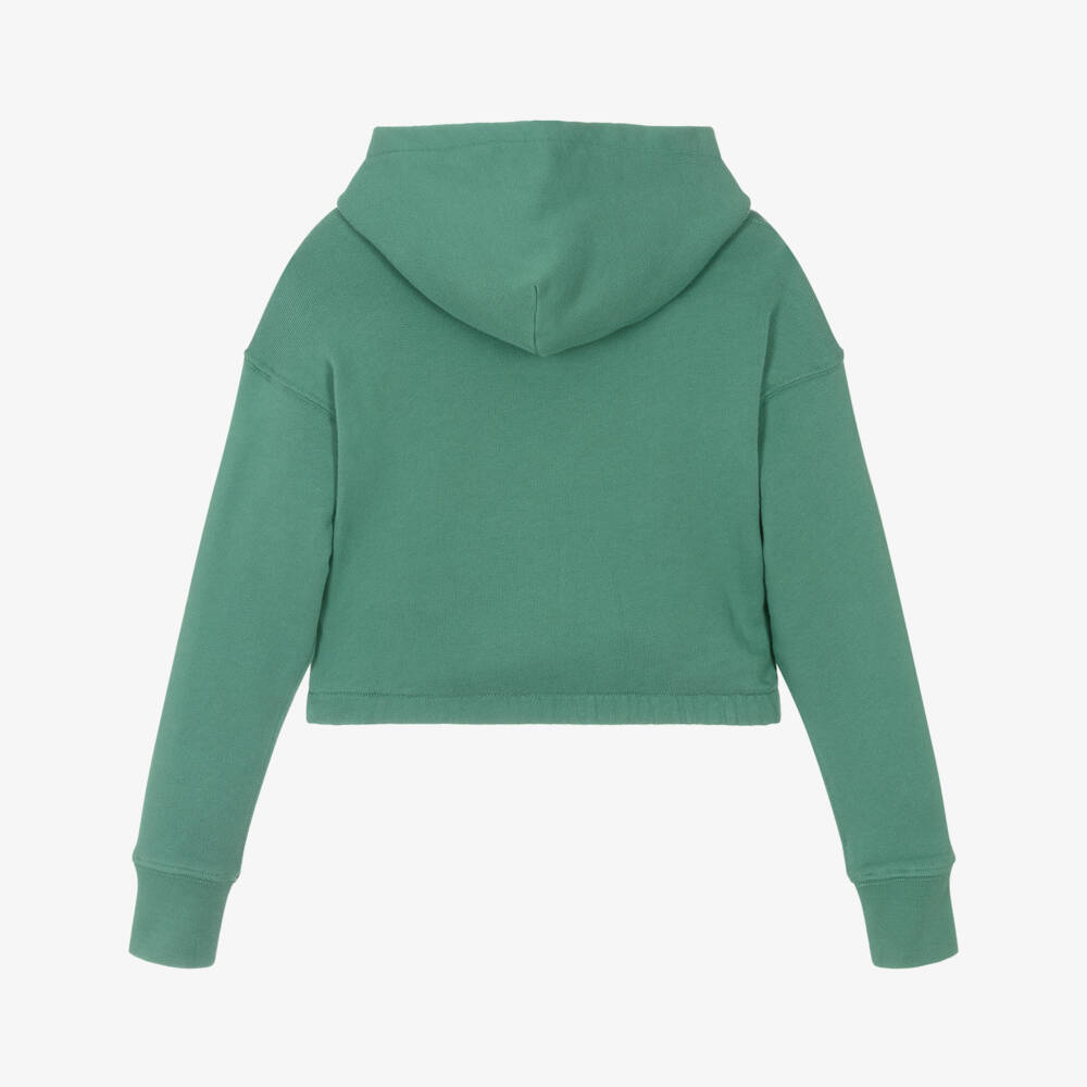 Ralph Lauren-Girls Green Cotton Pony Logo Hoodie | Childrensalon Outlet