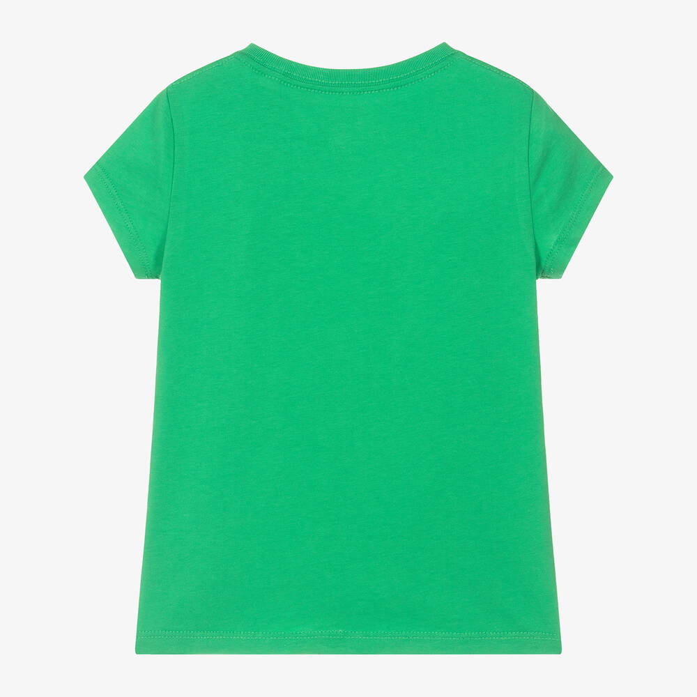 Ralph Lauren-تيشيرت قطن لون أخضر للبنات | Childrensalon Outlet