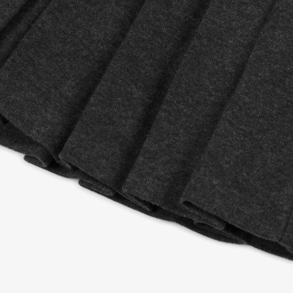 Ralph Lauren-Girls Grey Pleated Cotton Jersey Skirt | Childrensalon Outlet
