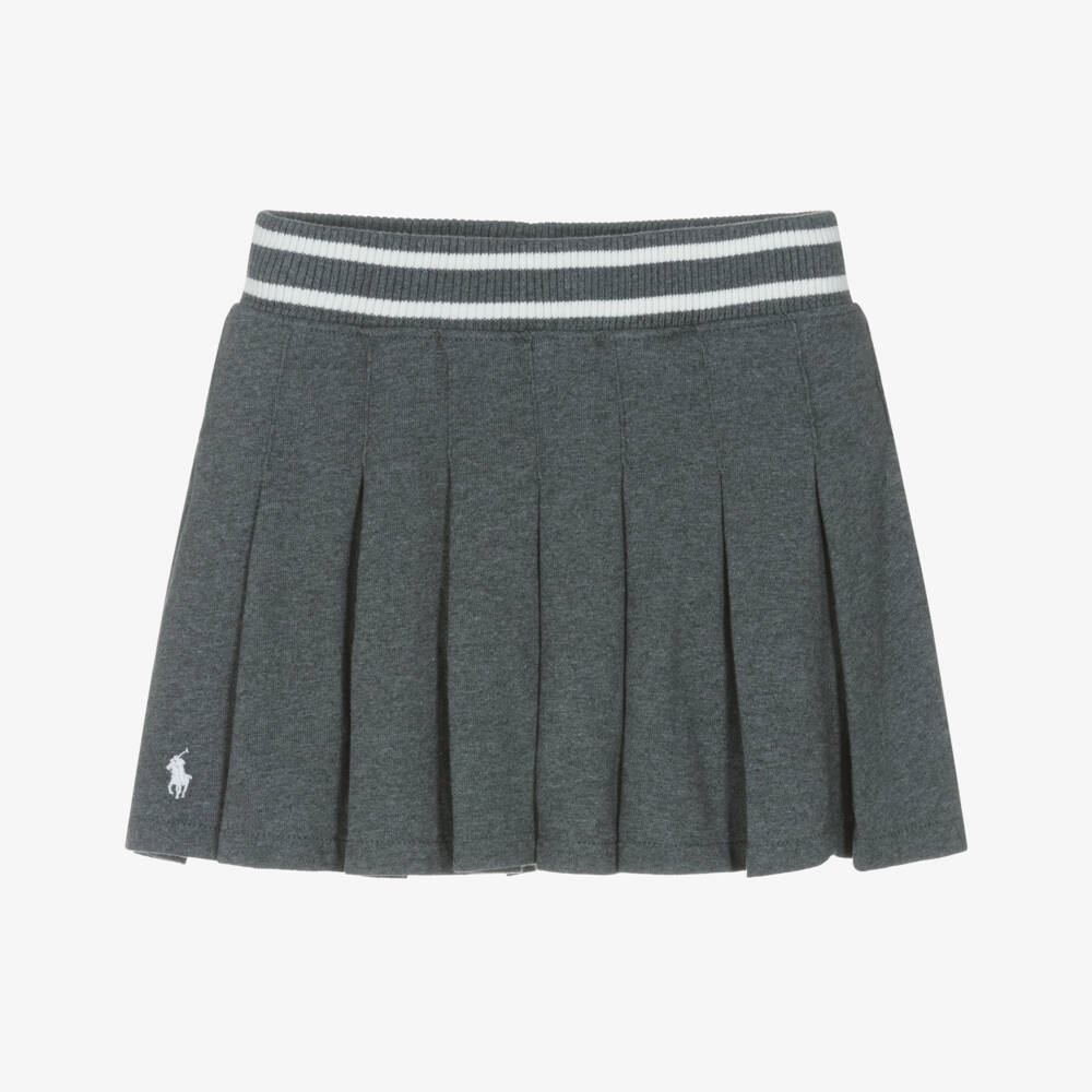 Ralph Lauren-Girls Grey Pleated Skirt | Childrensalon Outlet