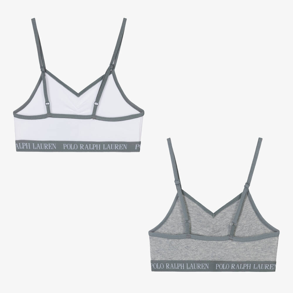 رالف لورين-صدرية داخلية قطن لون رمادي وأبيض (عدد 2) | Childrensalon Outlet