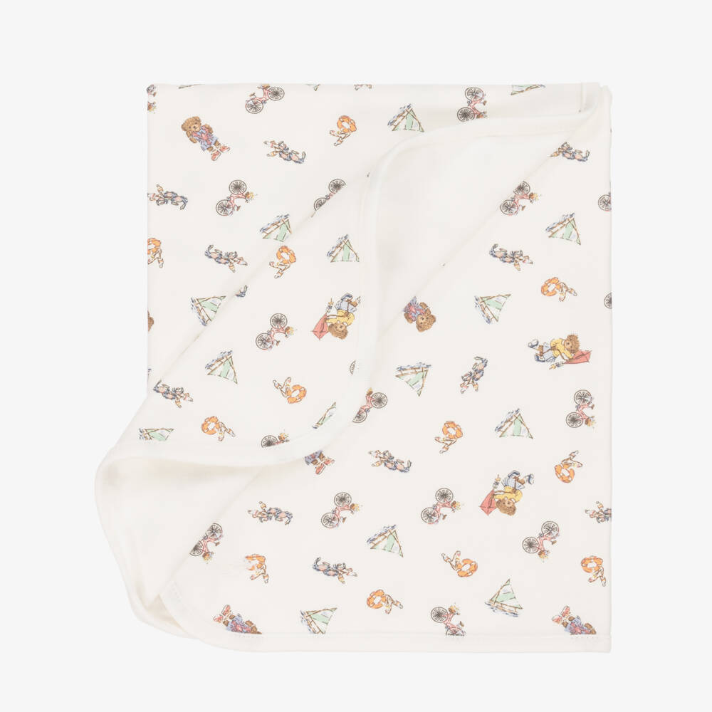 Ralph Lauren-Girls Ivory Bear Romper Ensemble | Childrensalon Outlet