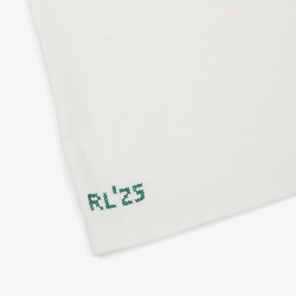 Ralph Lauren-Girls Ivory Bear Top | Childrensalon Outlet