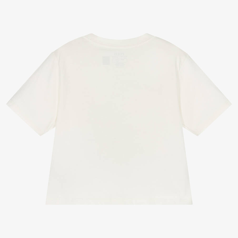 Ralph Lauren-Кремовая хлопковая футболка | Childrensalon Outlet