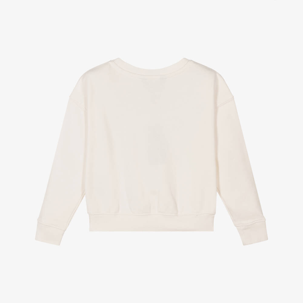 Ralph Lauren-Girls Ivory Floral Cotton Pullover | Childrensalon Outlet
