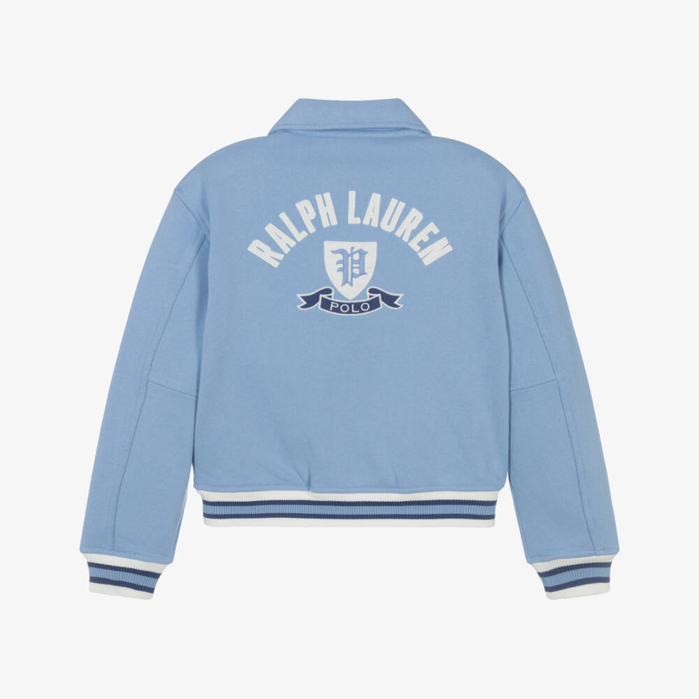 Ralph Lauren-جاكيت رياضي أزرق فاتح للبنات | Childrensalon Outlet