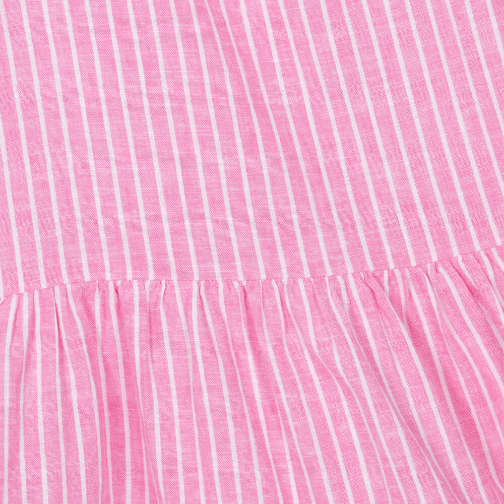 Ralph Lauren-Платье из льна и хлопка в полоску для девочек | Childrensalon Outlet