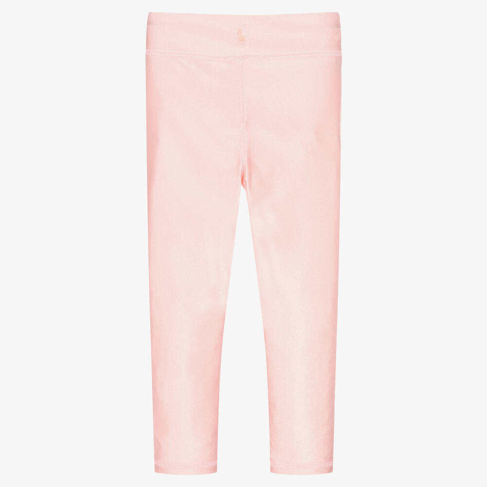 Polo Ralph Lauren-ليغنغز لون زهري متاليك للبنات | Childrensalon Outlet