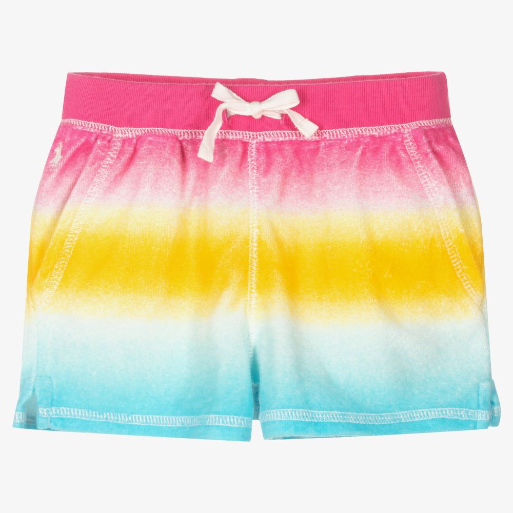 Поло Ralph Lauren-Разноцветные шорты с эффектом омбре для девочек | Childrensalon Outlet
