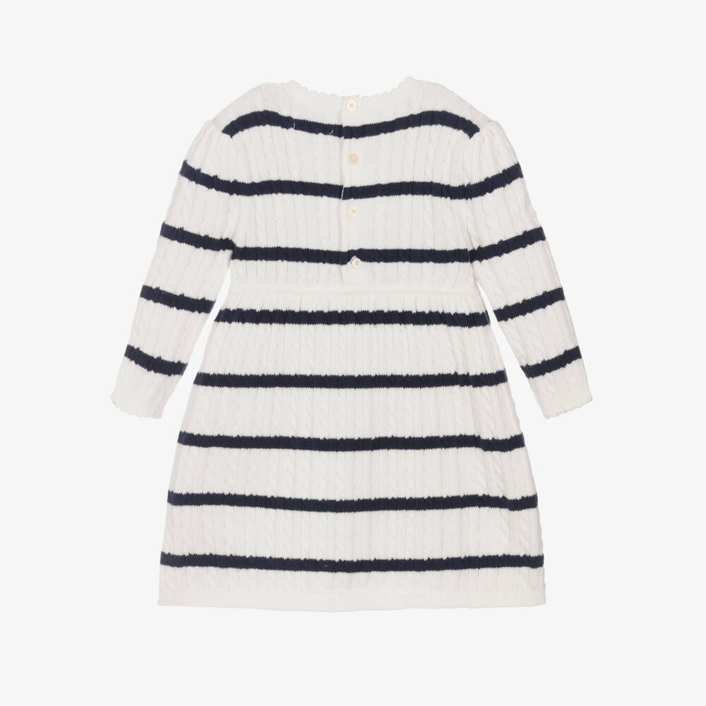Ralph Lauren-Girls Nautical Knit Dress in Blue | Childrensalon Outlet