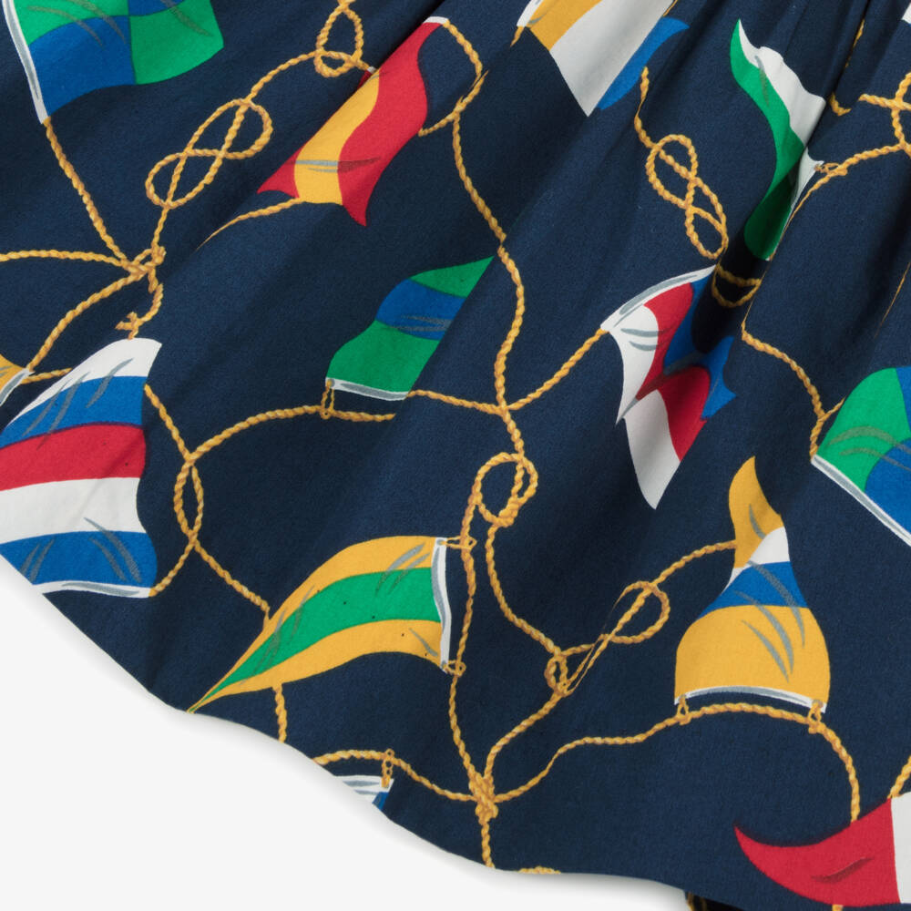 Ralph Lauren-Girls Nautical Navy Cotton Dress | Childrensalon Outlet