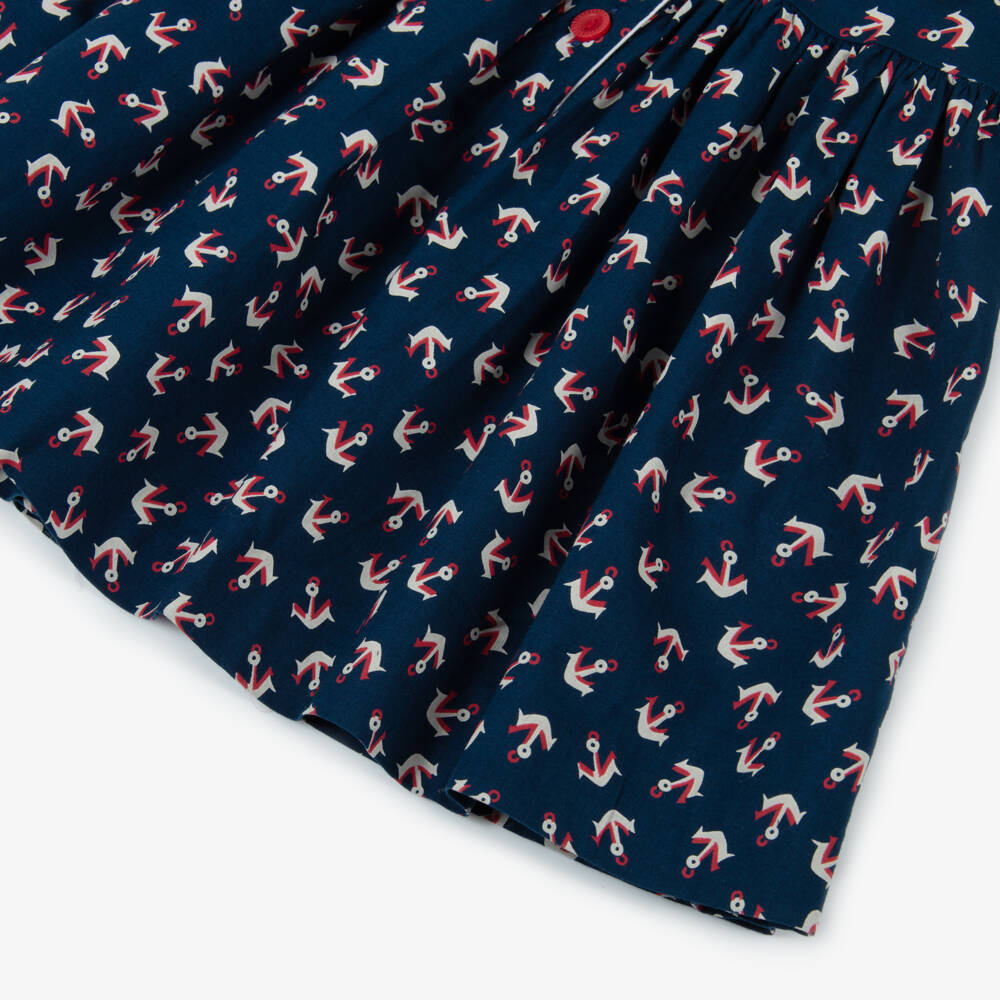Ralph Lauren-Girls Nautical Navy Cotton Frock | Childrensalon Outlet