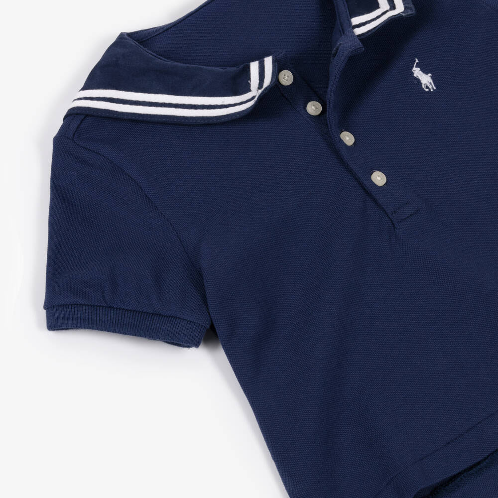 Ralph Lauren-Girls Nautical Navy Sailor Polo | Childrensalon Outlet