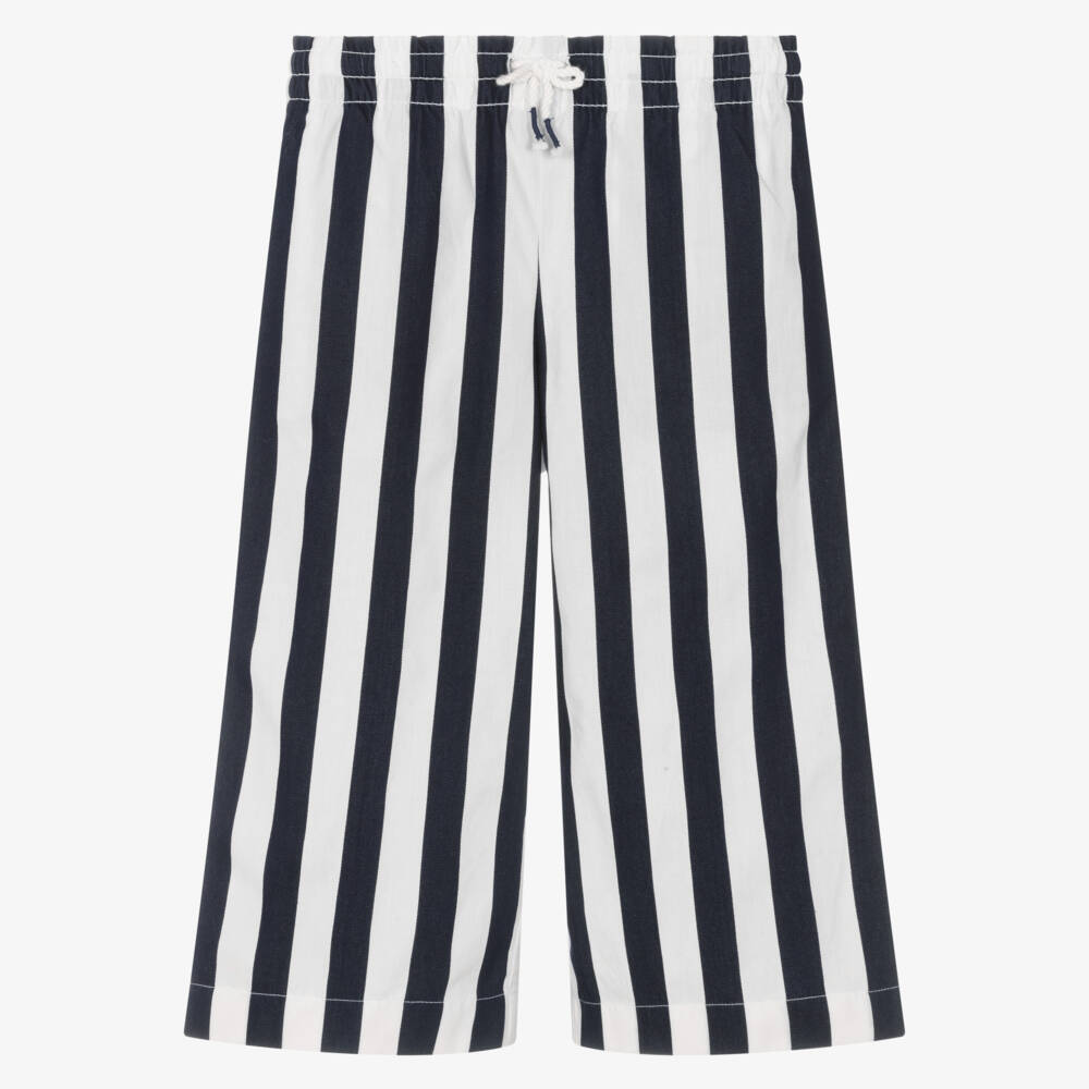 Ralph Lauren-Girls Nautical Stripe Cotton Trousers | Childrensalon Outlet