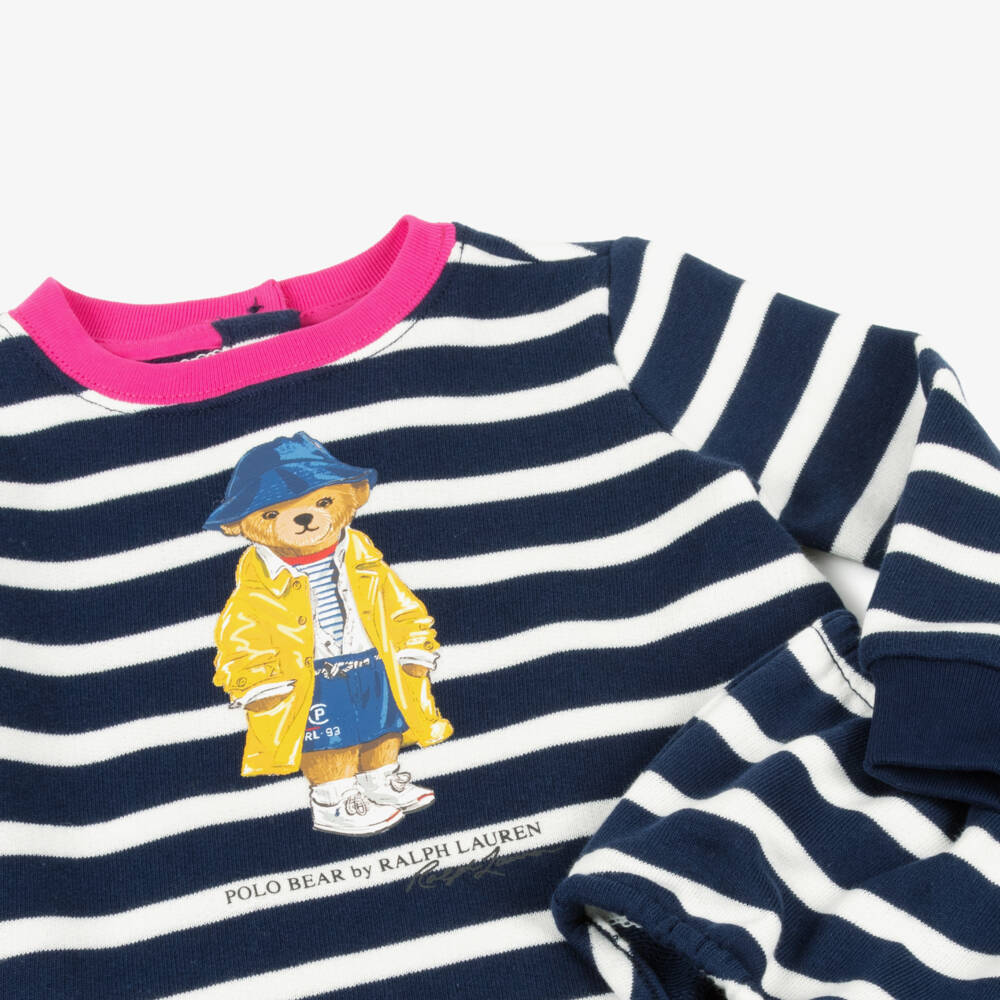 Ralph Lauren-Girls Nautical Stripe Jersey Dress | Childrensalon Outlet