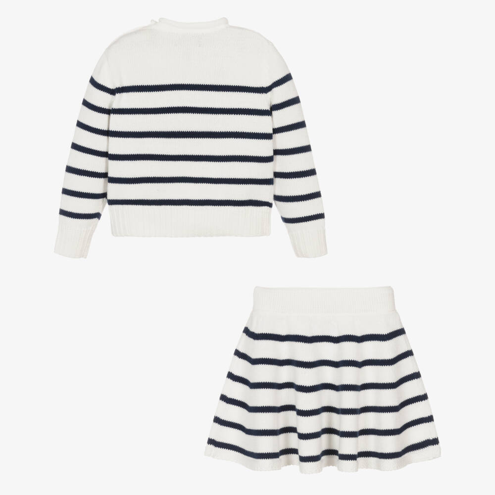 Ralph Lauren-Girls Nautical Stripe Knit Ensemble | Childrensalon Outlet