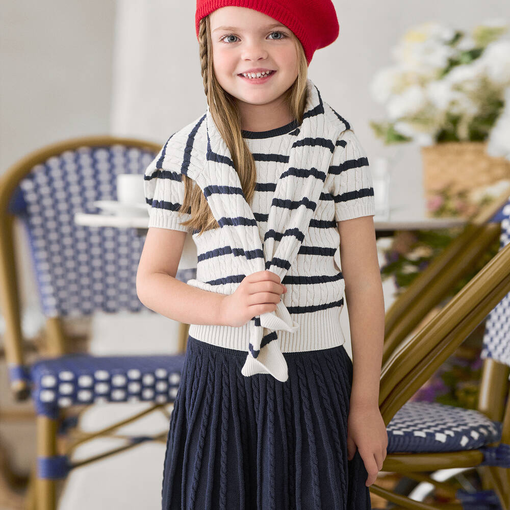 Cable knit skirt set shop