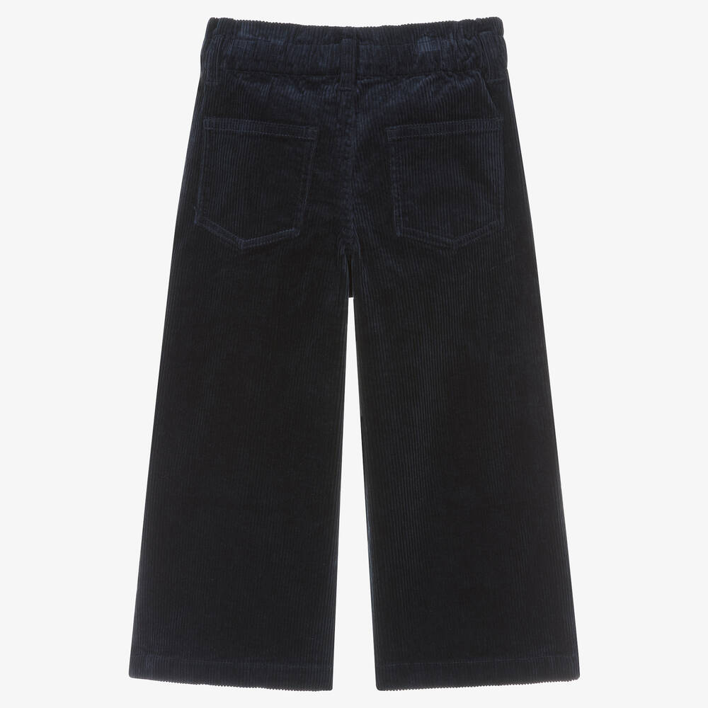 رالف لورين-بنطلون قطن كوردروي لون كحلي للبنات | Childrensalon Outlet