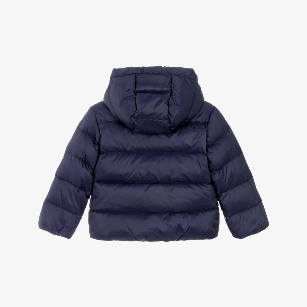 Ralph Lauren-Girls Navy Blue Down Padded Puffer Jacket | Childrensalon Outlet