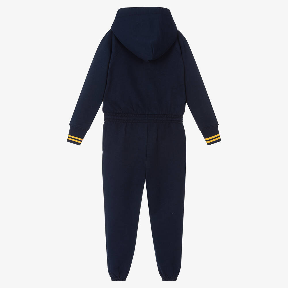 Поло Ralph Lauren-Синий комбинезон с капюшоном для девочек | Childrensalon Outlet