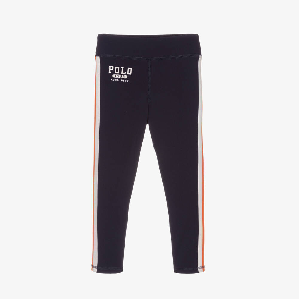 Polo Ralph Lauren - Girls Navy Blue Leggings | Childrensalon