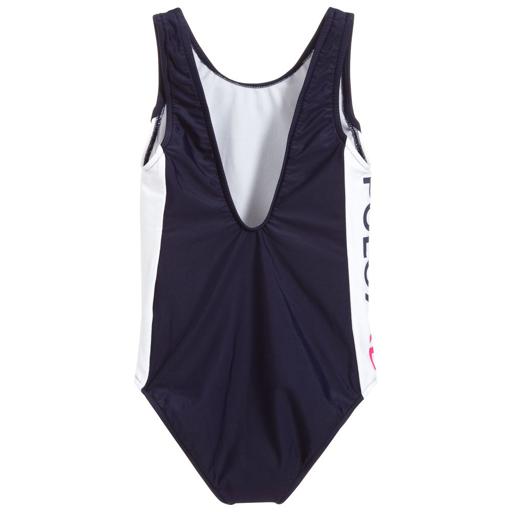 Polo Ralph Lauren-مايّو لوغو لون كحلي للبنات | Childrensalon Outlet