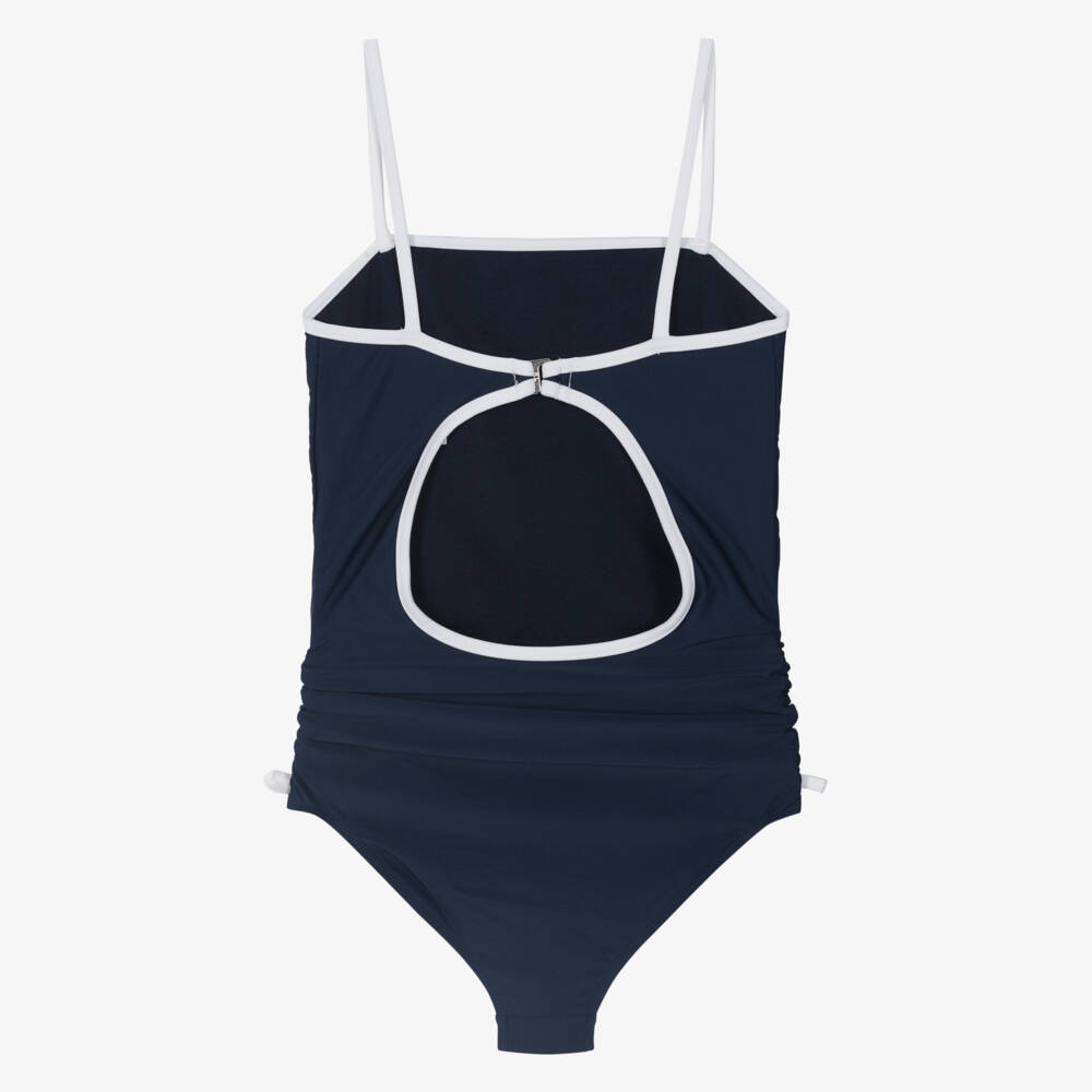 Ralph Lauren-Girls Navy Blue Polo Bear Swimsuit | Childrensalon Outlet