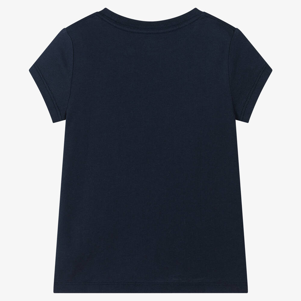 T shirt fille bleu marine deals