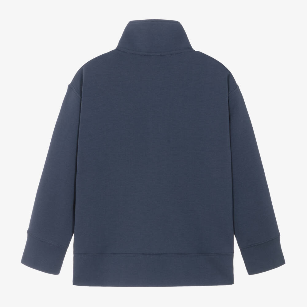 رالف لورين-توب بسحاب قطن لون كحلي للبنات | Childrensalon Outlet