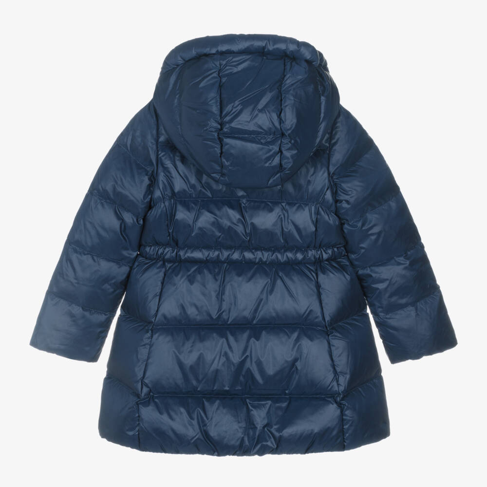 Ralph Lauren-معطف بافر مبطن بريش لون كحلي للبنات | Childrensalon Outlet