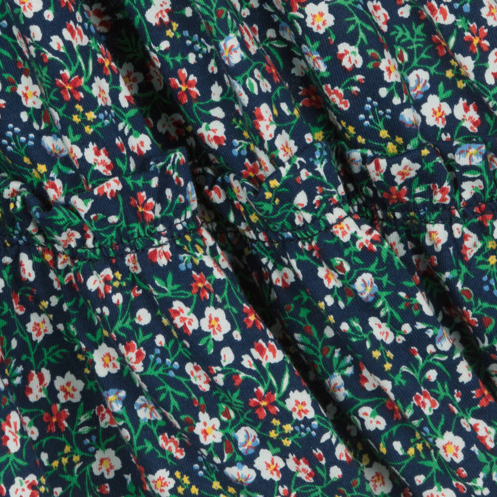 رالف لورين-فستان بطبعة ورود قطن لون كحلي | Childrensalon Outlet