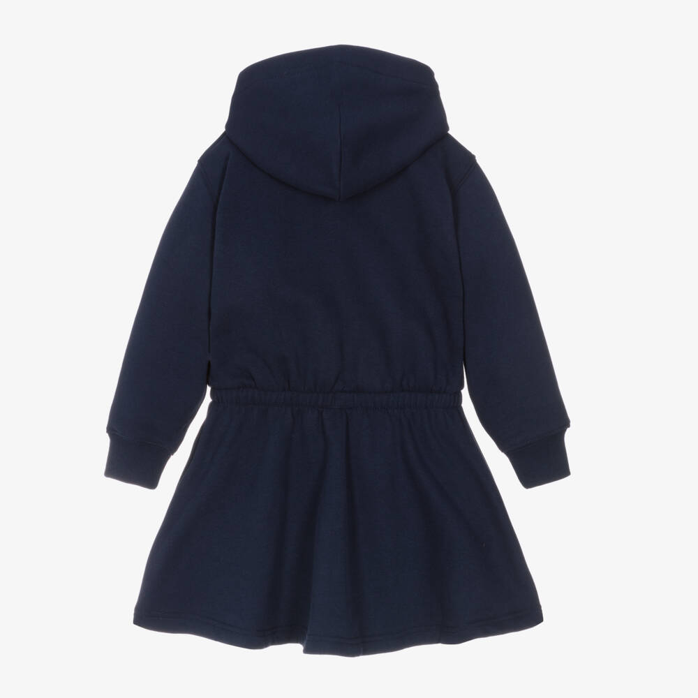 Ralph Lauren-Girls Navy Hooded Polo Dress | Childrensalon Outlet