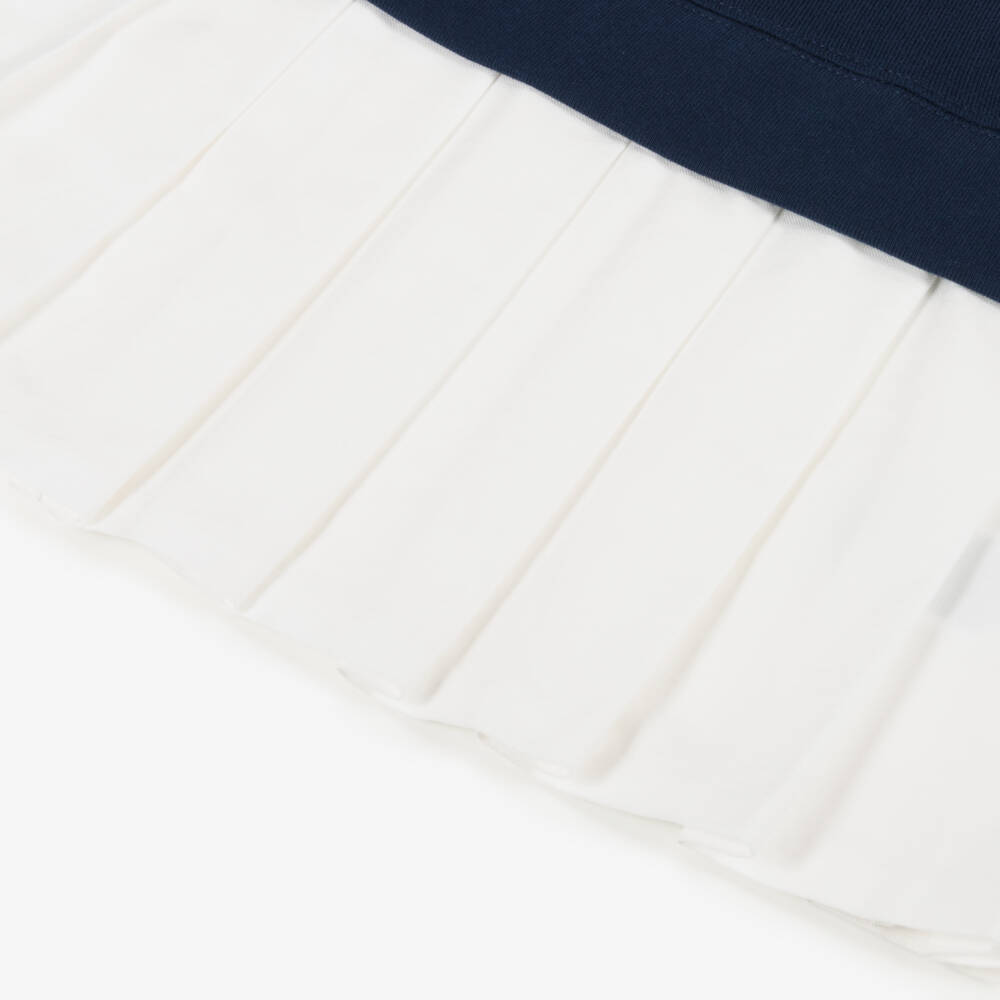 Ralph Lauren-Girls Navy & Ivory Jersey Dress | Childrensalon Outlet