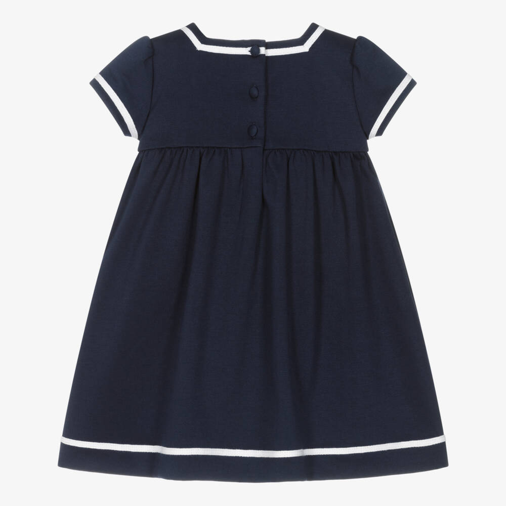 Ralph Lauren-Girls Navy Nautical Charm Dress | Childrensalon Outlet