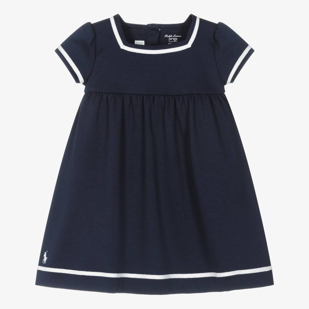 Ralph Lauren-Girls Navy Nautical Charm Dress | Childrensalon Outlet