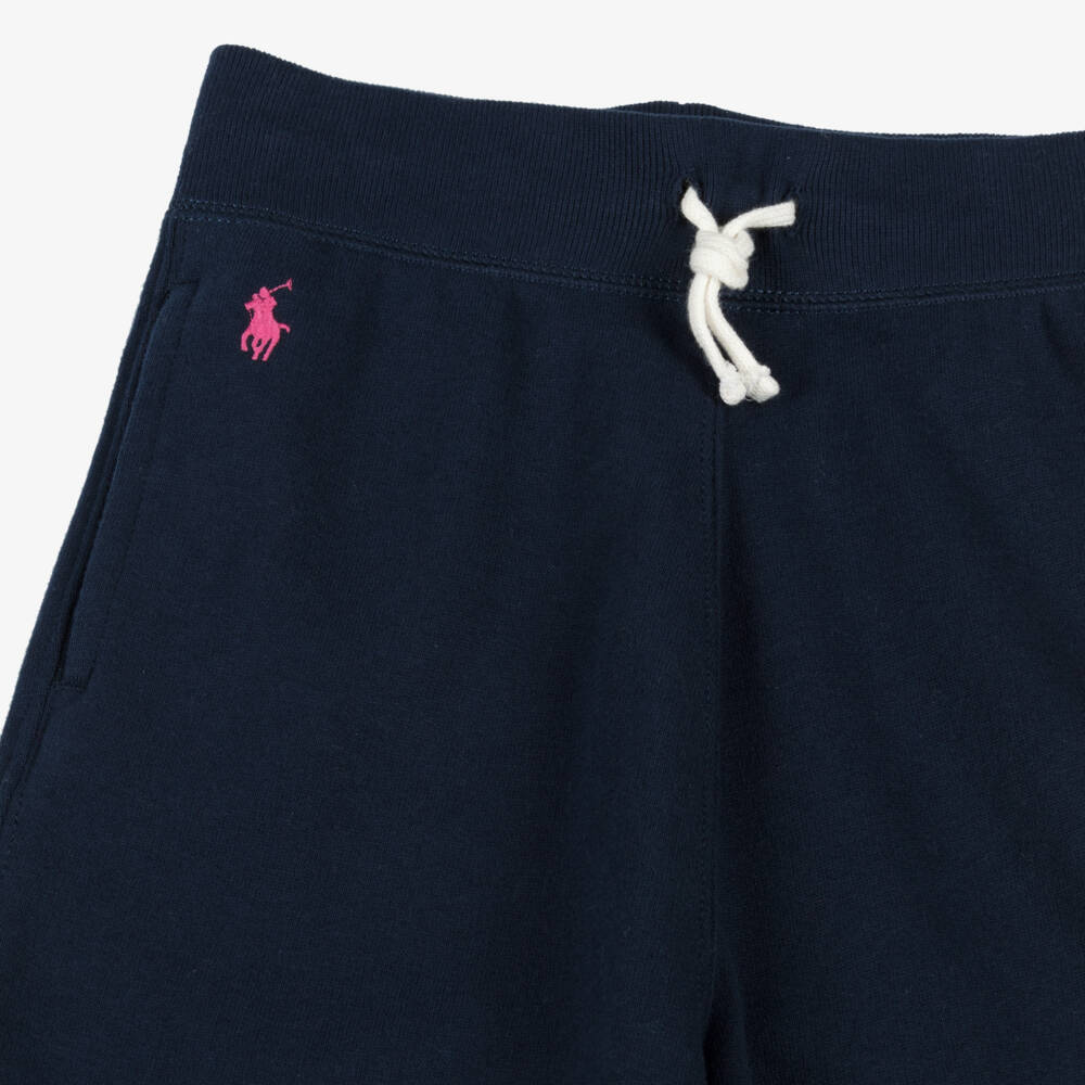 Ralph Lauren-Girls Navy Wide-Leg Trousers | Childrensalon Outlet