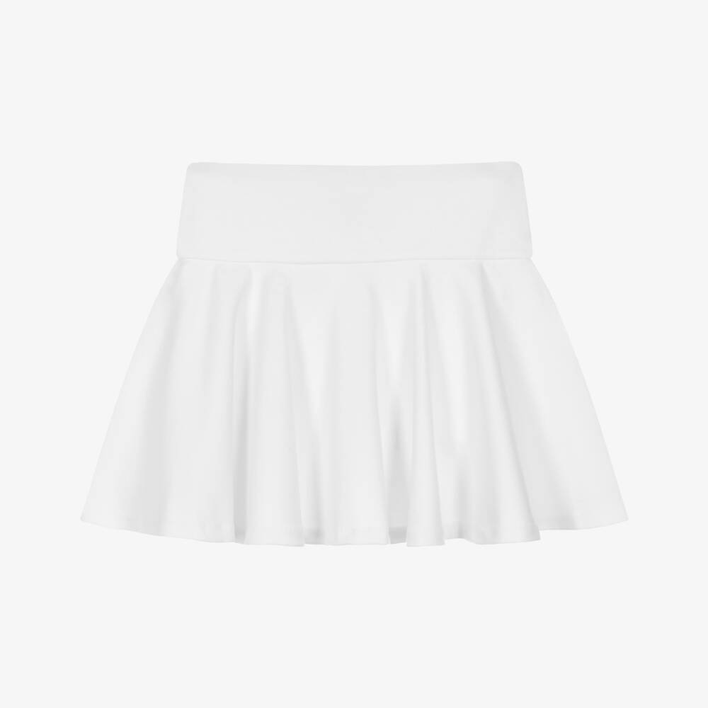 Ralph Lauren-Girls Off-White Flounce Skort | Childrensalon Outlet