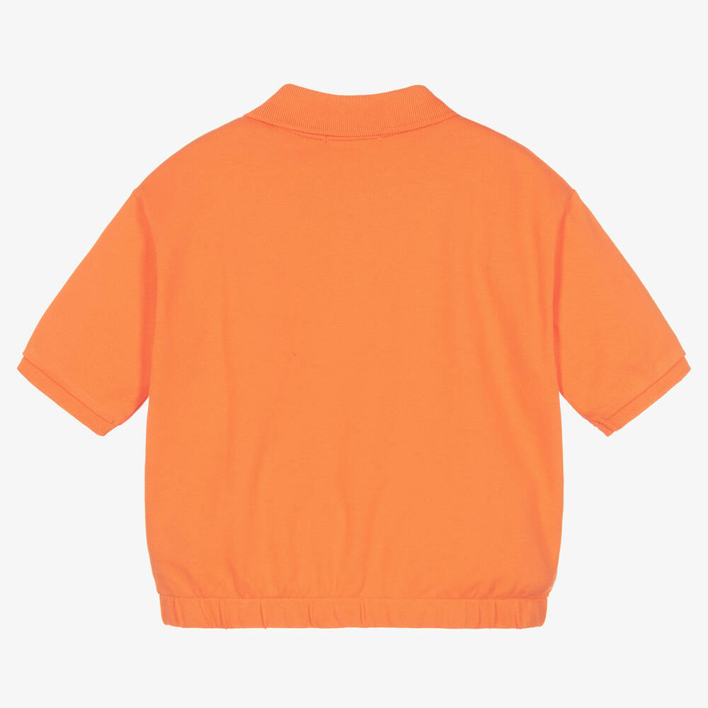 Ralph Lauren Girls Orange Cotton Polo Shirt