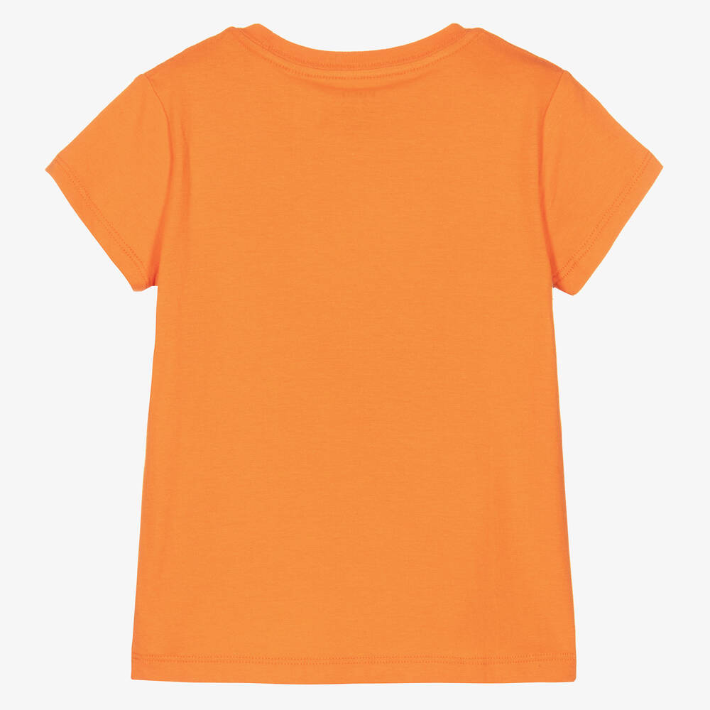 Ralph Lauren-Оранжевая хлопковая футболка для девочек | Childrensalon Outlet