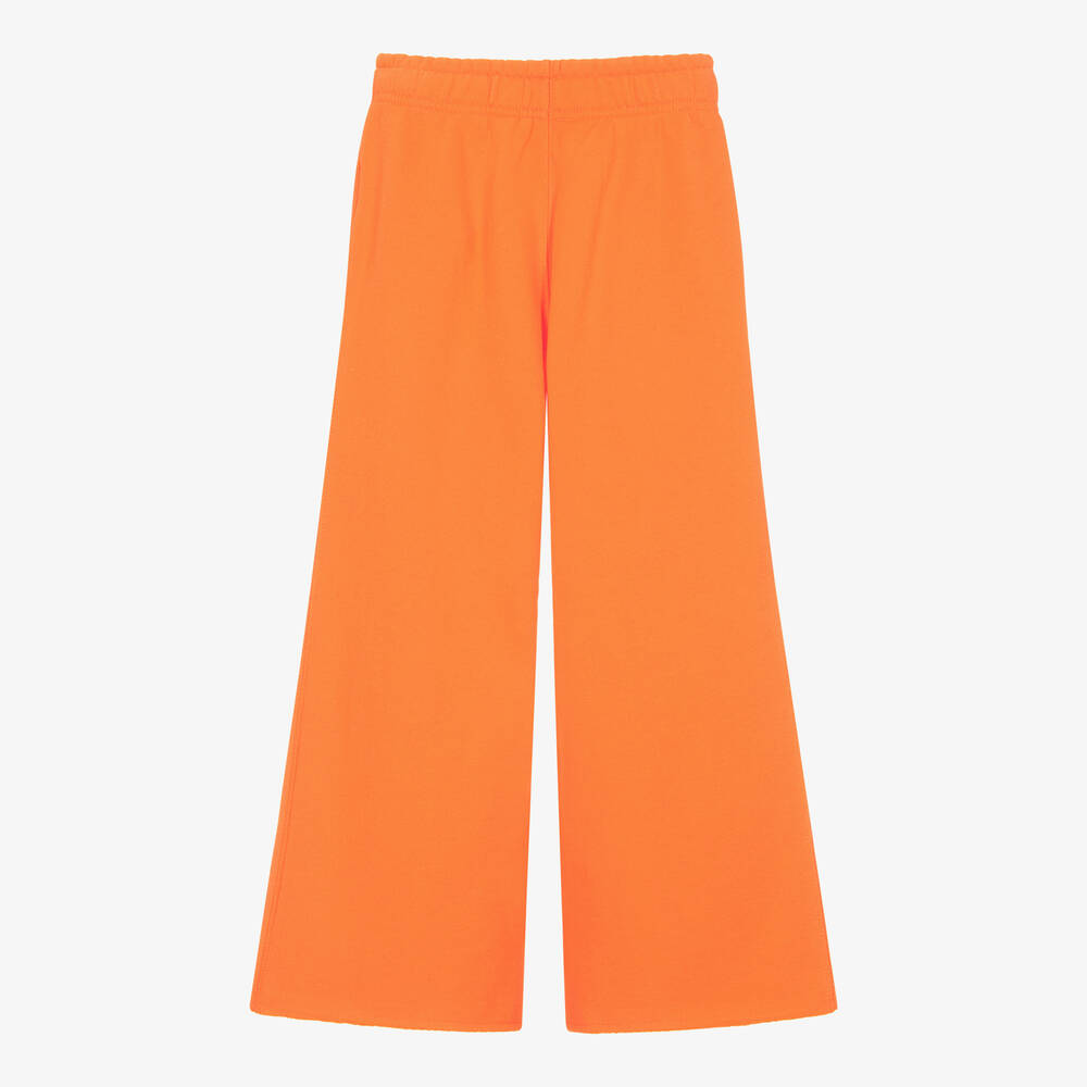 Ralph Lauren-Girls Orange Cotton Wide-Leg Joggers | Childrensalon Outlet