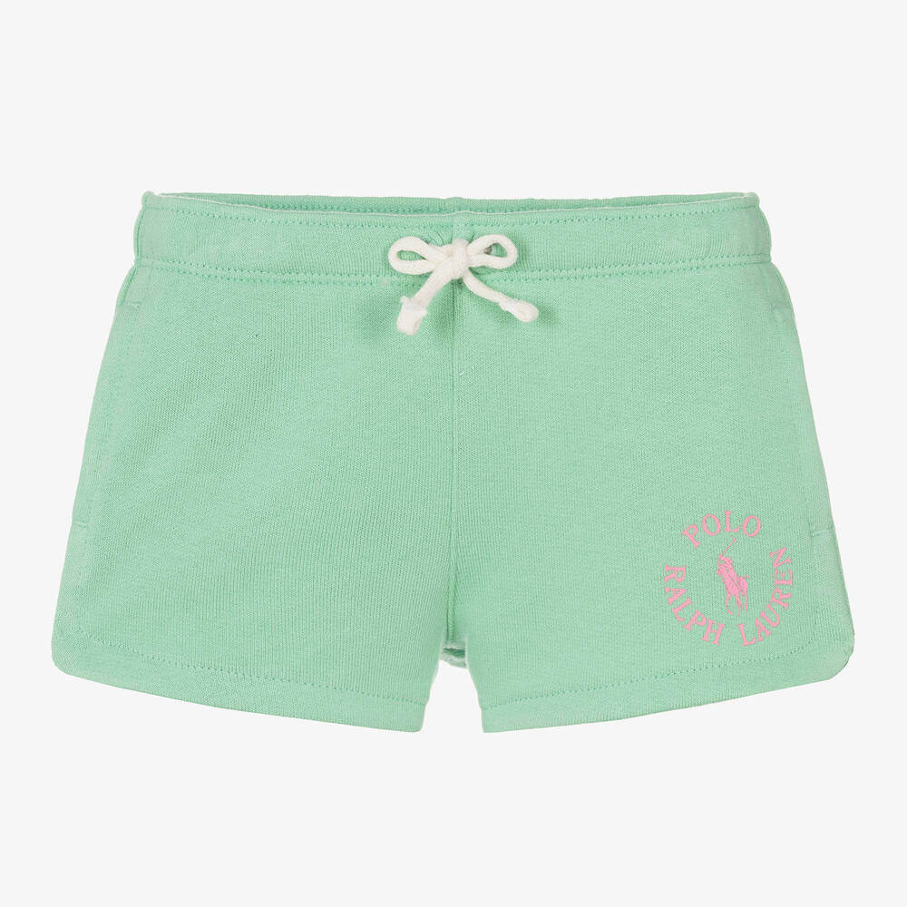 Ralph Lauren - Short vert pâle en jersey fille | Childrensalon