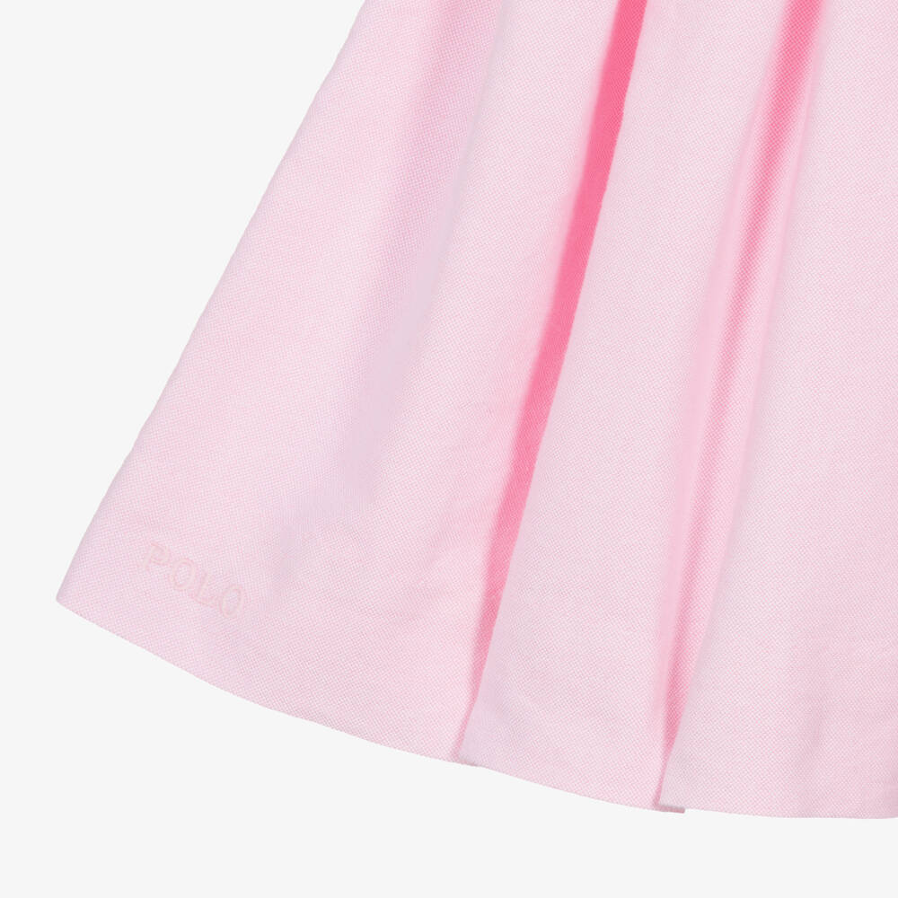 Ralph Lauren-Girls Pale Pink Cotton Dress | Childrensalon Outlet