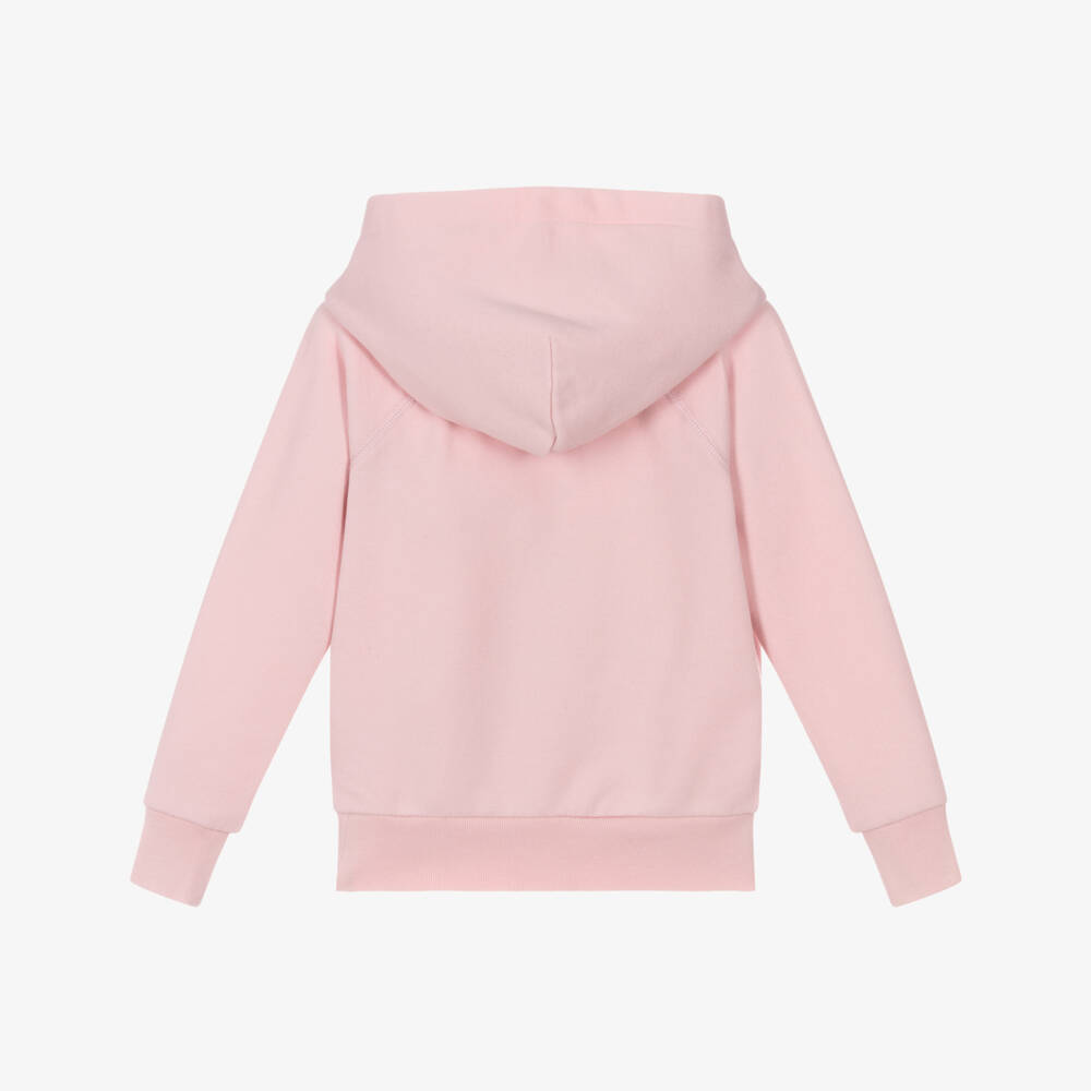 Ralph Lauren-Girls Pale Pink Cotton Logo Hoodie | Childrensalon Outlet