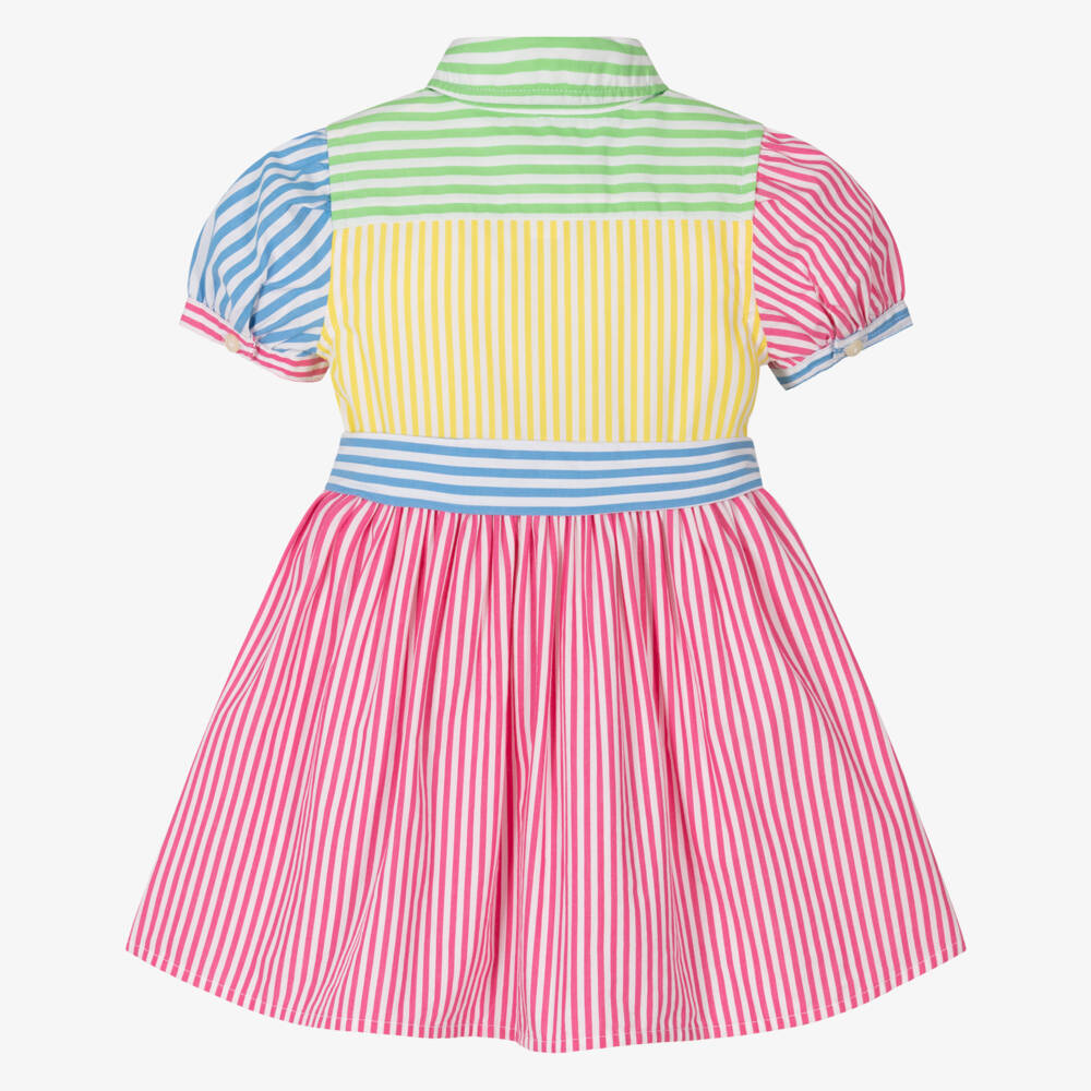Ralph Lauren-Girls Pastel Stripe Shirt Dress | Childrensalon Outlet