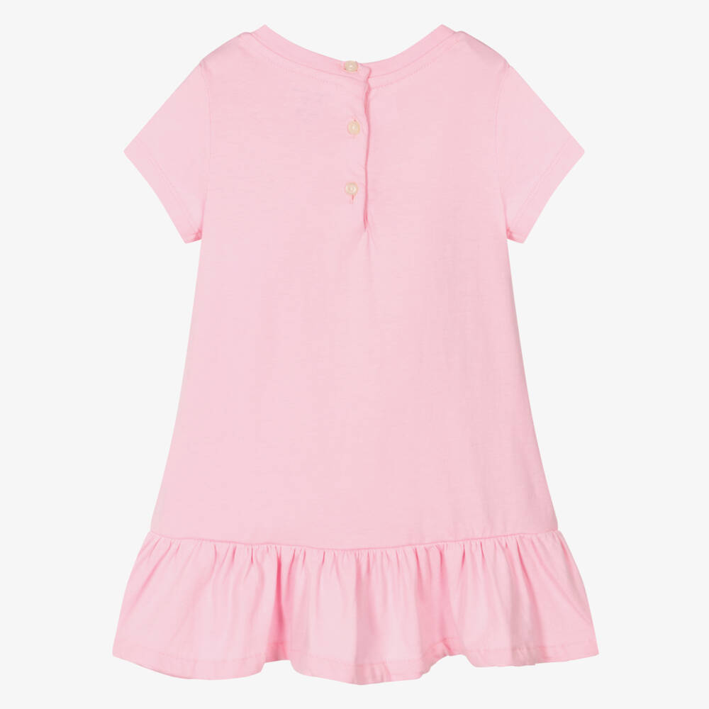 Ralph Lauren-Girls Pink Cotton Floral Dress Set | Childrensalon Outlet