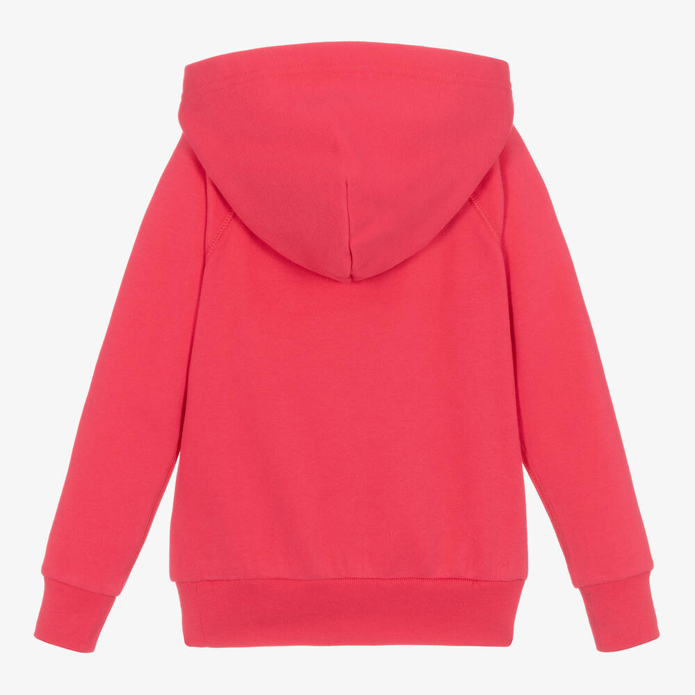 رالف لورين-توب هودي قطن جيرسي لون زهري للبنات | Childrensalon Outlet