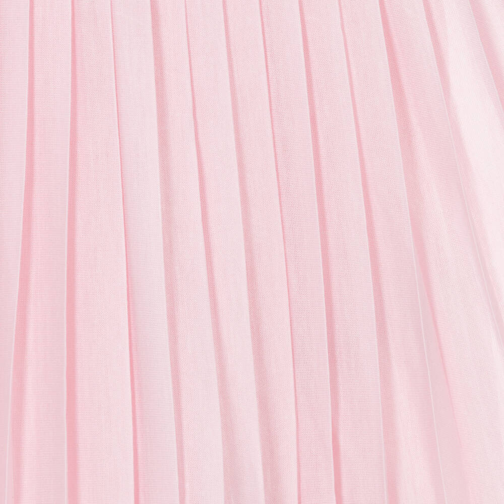 Ralph Lauren-Розовое плиссированное платье из хлопкового джерси | Childrensalon Outlet