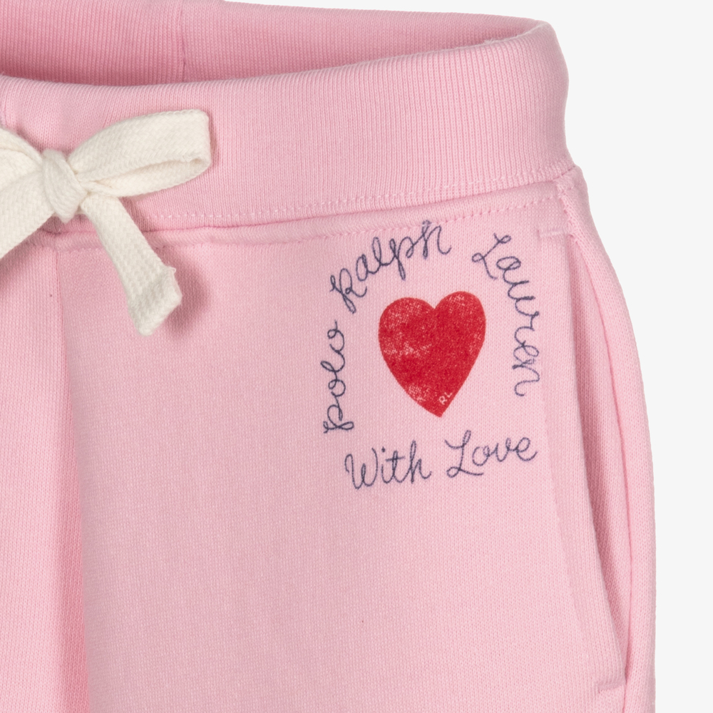 Ralph Lauren-جوغرز قطن جيرسي لون زهري للبنات | Childrensalon Outlet